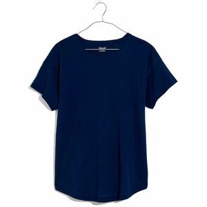 Madewell navy blue cotton crew neck t-shirt
